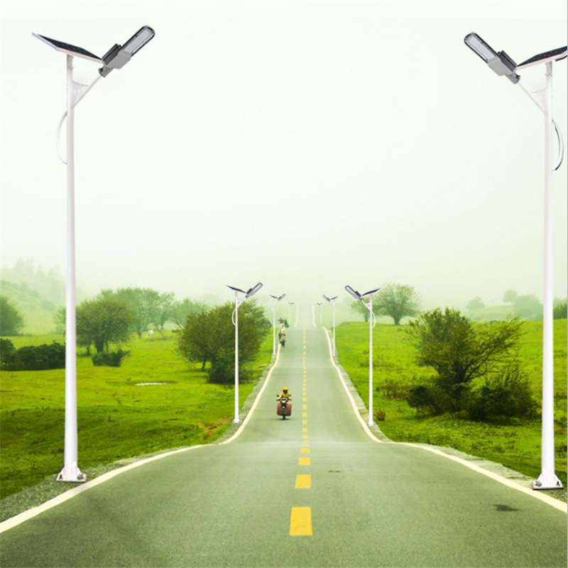 亮化工程6米30W40WA字臂海螺臂led太阳能路灯厂家太阳能板超亮