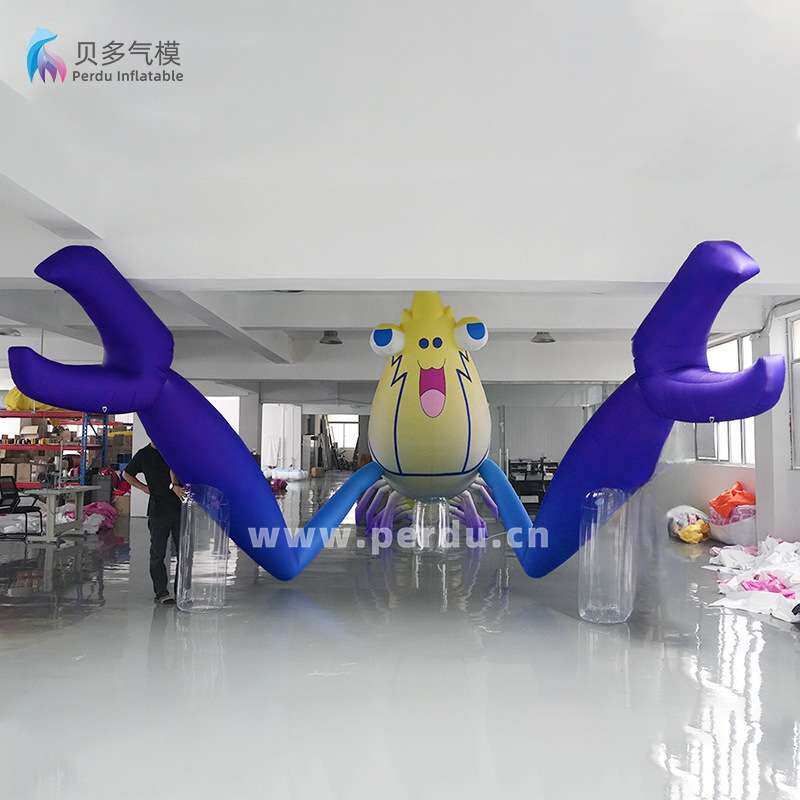 巨型充气龙虾气模美食节龙虾节装饰夏日美陈商场景市集活动美陈