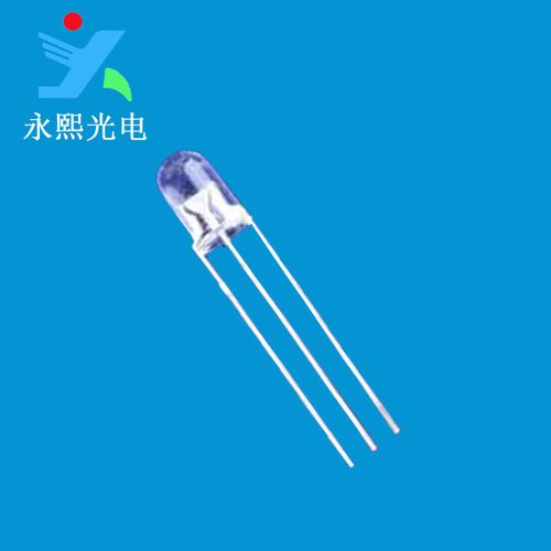 5MM蓝翠绿双色led灯珠发光二极管f5透明兰绿共阳灯珠