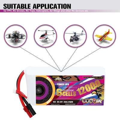 CODDAR鹰氪12000MAH 6S 22.2V 80C航模植保机10寸13寸穿越机锂电