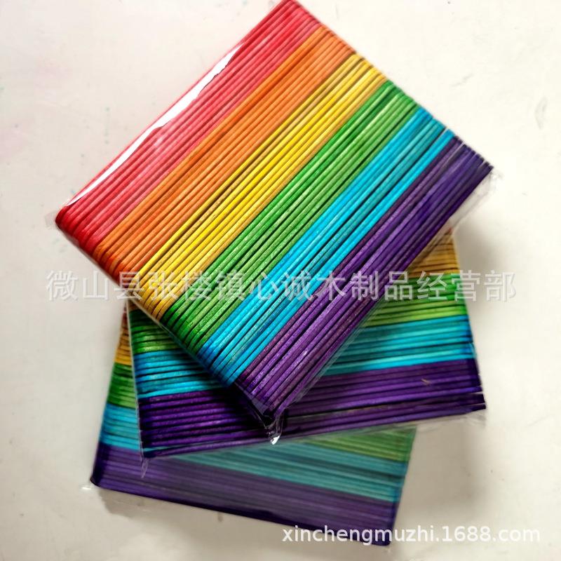 150*18*2彩色面曲雪糕棒 制作dly材料 宽型冰糕棒木棒压舌板