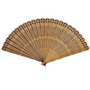 崖柏苏扇向日葵折扇实木镂空乘凉非遗送礼艺铭仙苑古典工艺摆件