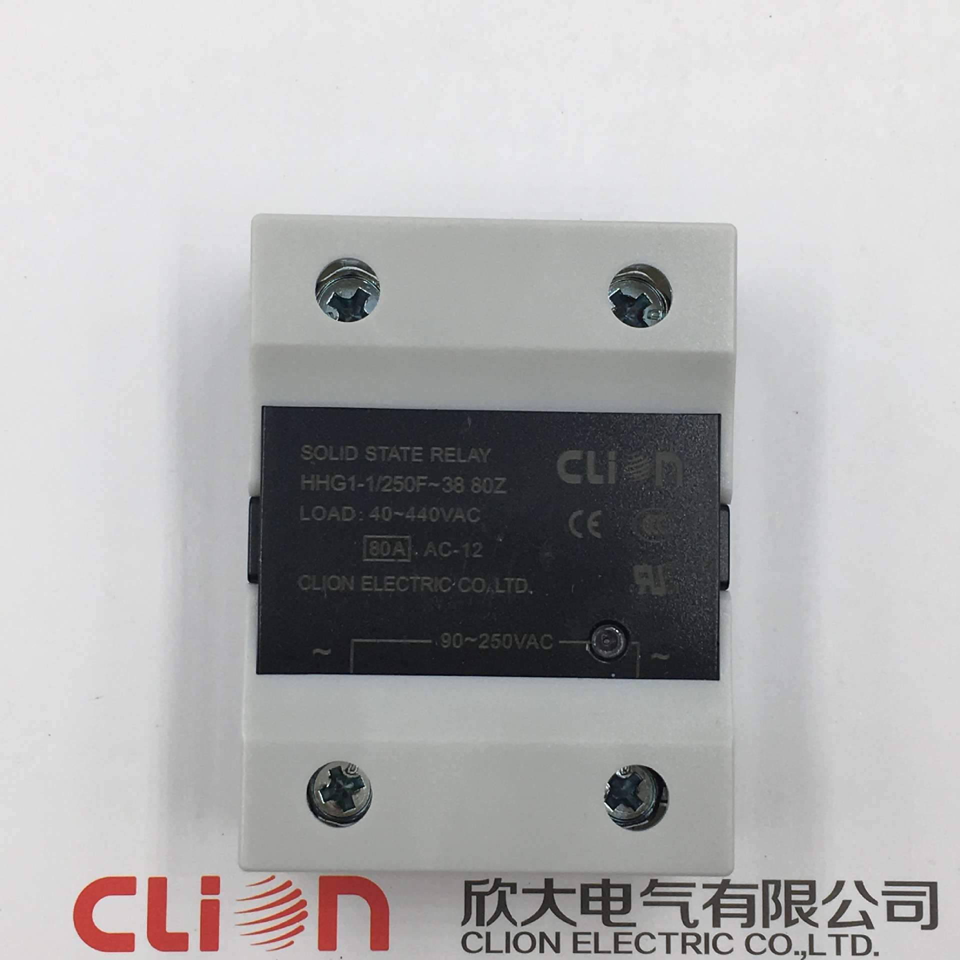clion欣大单相交流无触点固态继电器HHG1-1/250F-38 80Z SSR-80AA