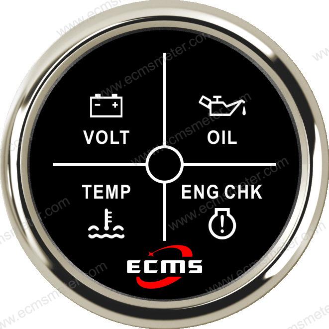 ECP电池电压/机油液压压力/温度水温报警/ENG检测报警指示灯仪表