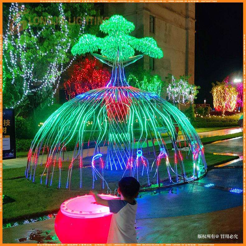 高4米直径4.6米 LED发光LED生命树厂家造型灯 大型梦幻灯光节策划