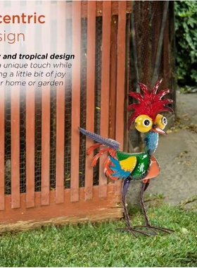 Metal Rooster Statue  感恩节新款花园公鸡雕像摆件户外装饰摆件