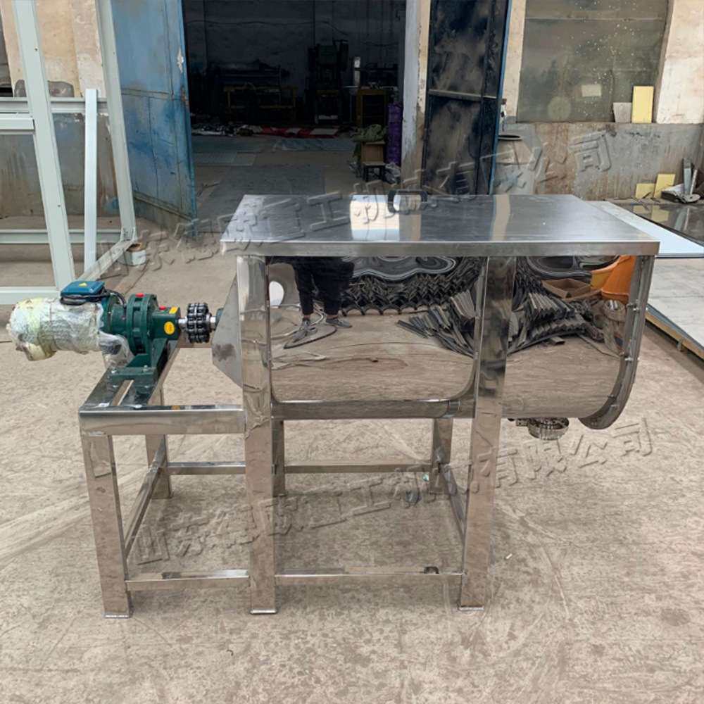 不锈钢U型螺带搅拌机 建筑工程腻子膏混料机 化学干粉圆槽搅拌机