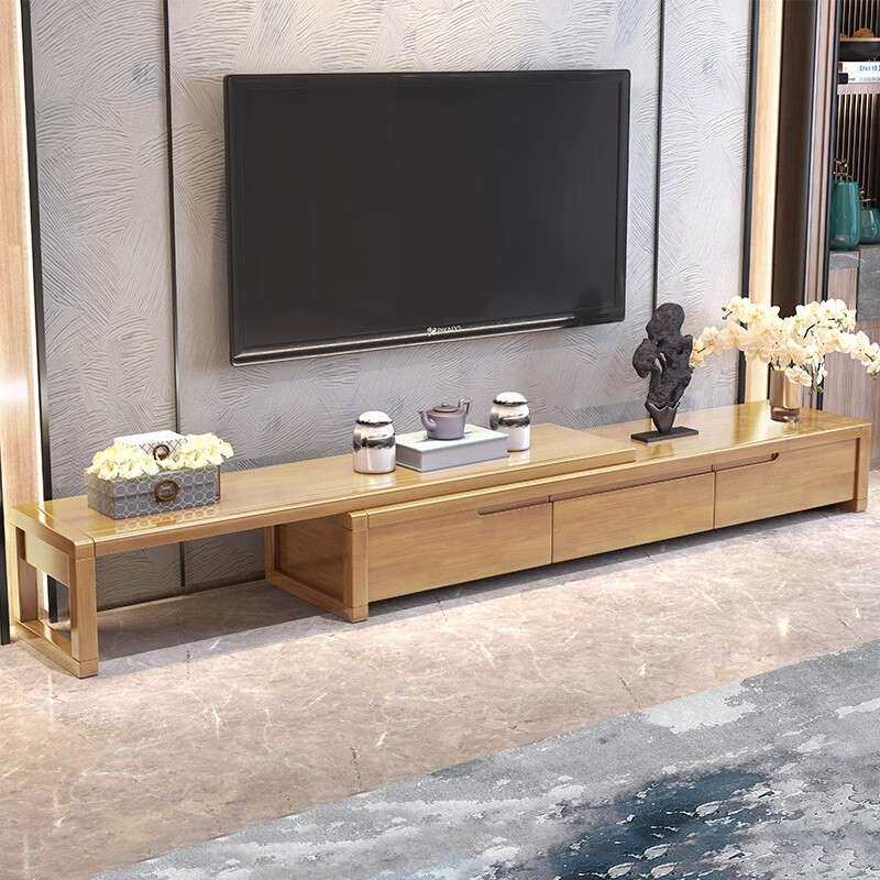 实木电视柜茶几组合现代简约经济型沙发餐桌客厅可伸缩简易地柜