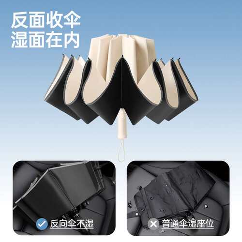 全自动雨伞超大双人加固折叠伞晴雨两用伞结实抗风轻便反向雨伞