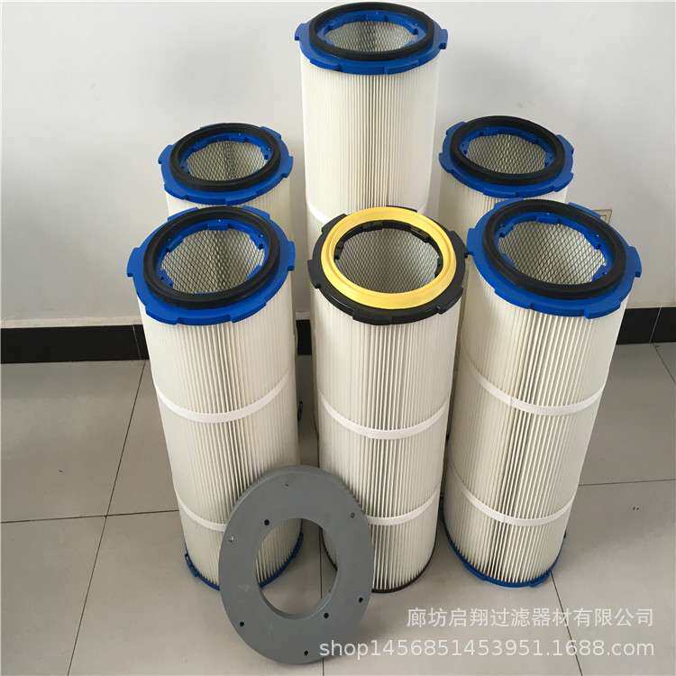 六耳快拆除尘滤芯喷砂抛丸机除尘滤筒抗阻燃防静电覆膜滤芯