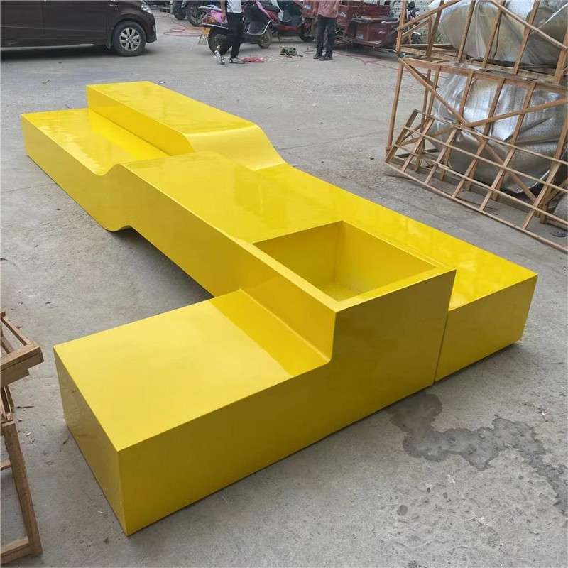 玻璃钢麻花座椅户外小区休闲商场座椅沙发公共区长条卡座组合座椅
