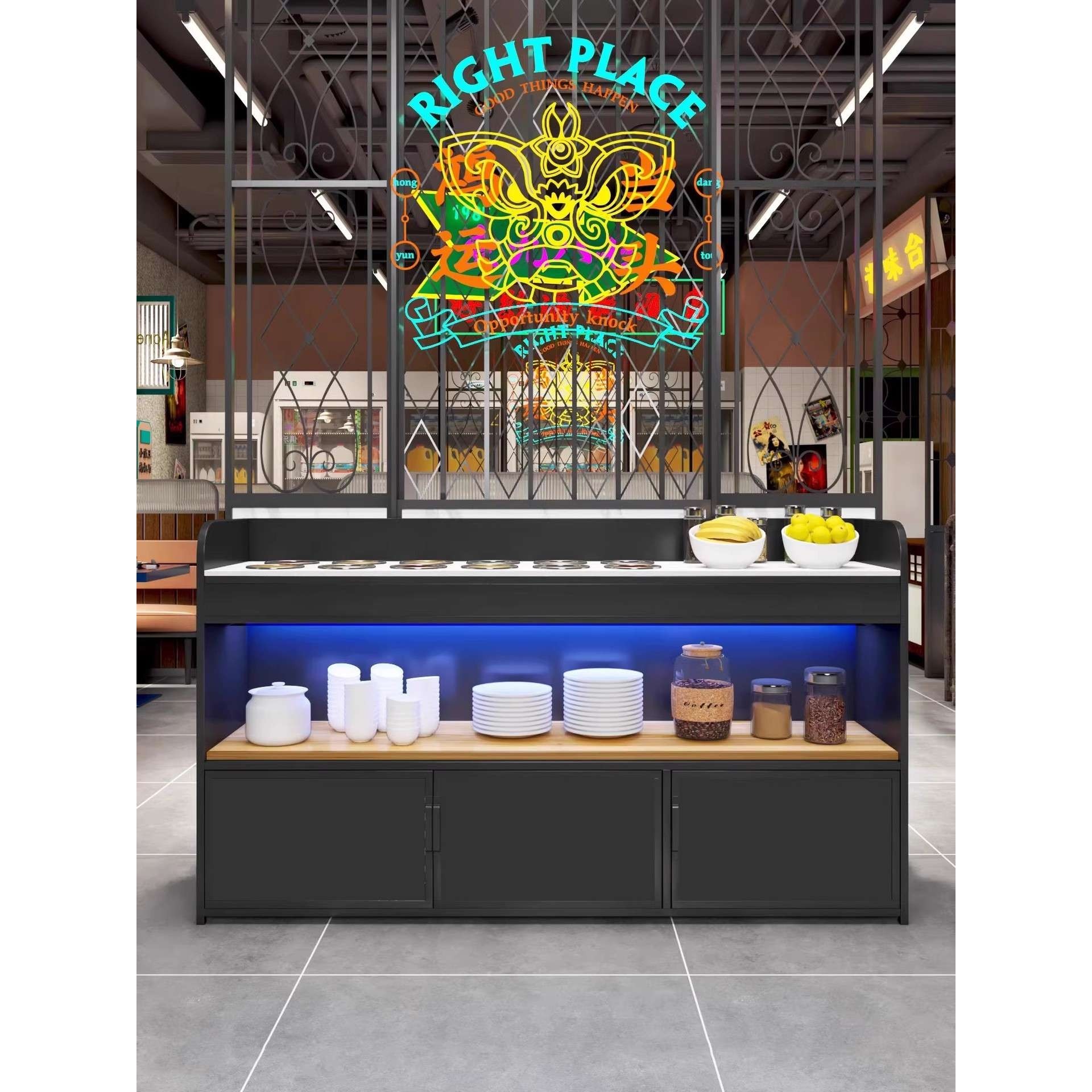 餐厅佐料台火锅店调料台自助小料台烤肉店蘸料台水果凉菜摆台饭店