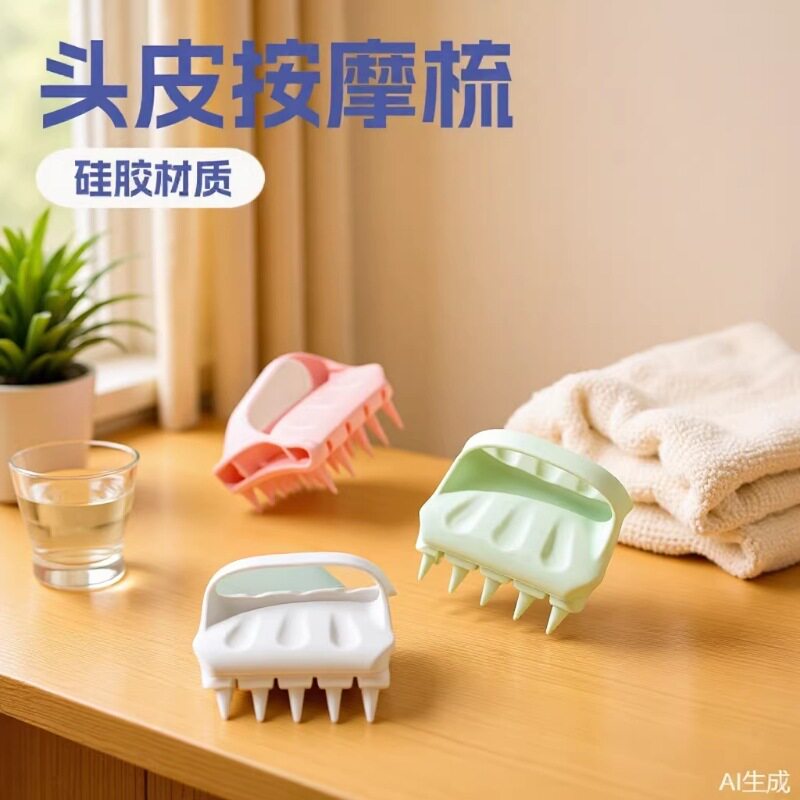 福乐怡洗头按摩梳头皮刷不伤发深度清洁止痒洗发梳子洗梳头神器