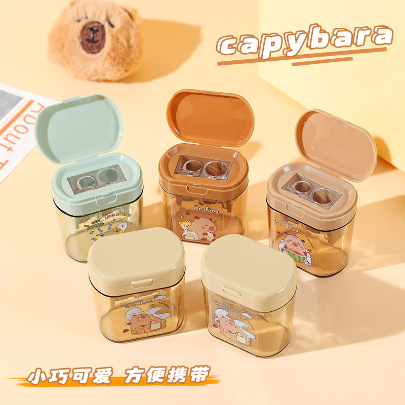 卡皮巴拉卷笔刀铅笔削笔器手动小学生用多功能幼儿园儿童转笔刀