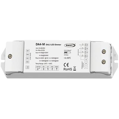DC12-48V DALI-单地址4路调光器 普通灯具转DALI信号576W DA4-M