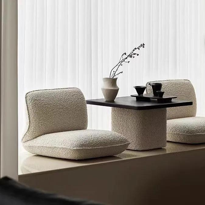 正方形观山云浮飘窗桌椅客厅榻榻米组合实木设计师网红卧室小茶几