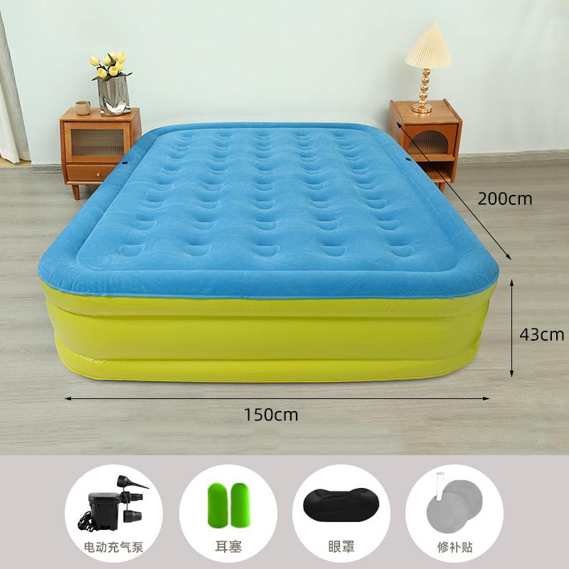 深圳厂家直销加高加厚充气床垫双人家用户外露营便携式气垫床蜂窝