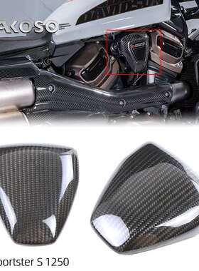 适用哈雷戴维森 Halley Sportster S 1250改装碳纤维油箱下小盖板