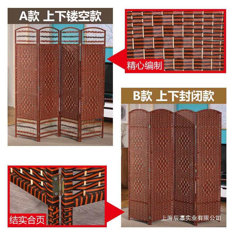 简易办公室屏风隔断墙客厅折叠移动出租房布帘推拉伸缩玄关屏风门