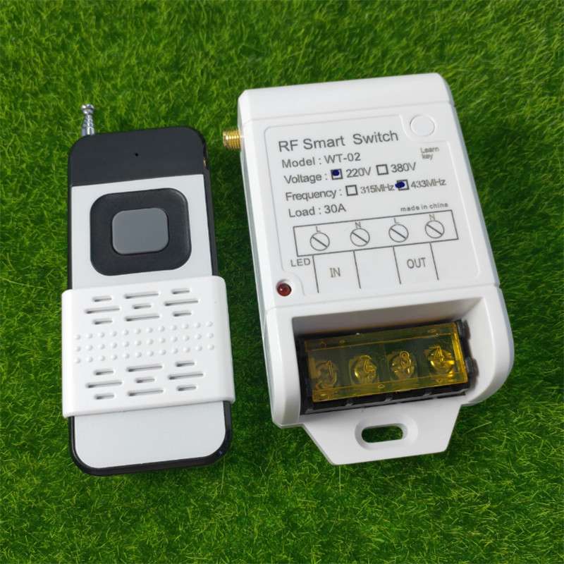 中功率滑盖单键遥控220V30A一路大功率水泵远程LED灯具开关控制器