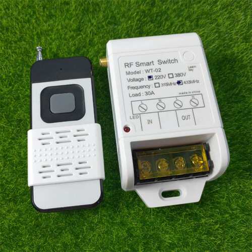 中功率滑盖单键遥控220V30A一路大功率水泵远程LED灯具开关控制器