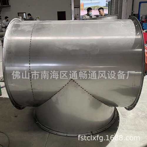 废气喷油净化工程白铁风管三通-广州从化镀锌螺旋风管不锈钢201