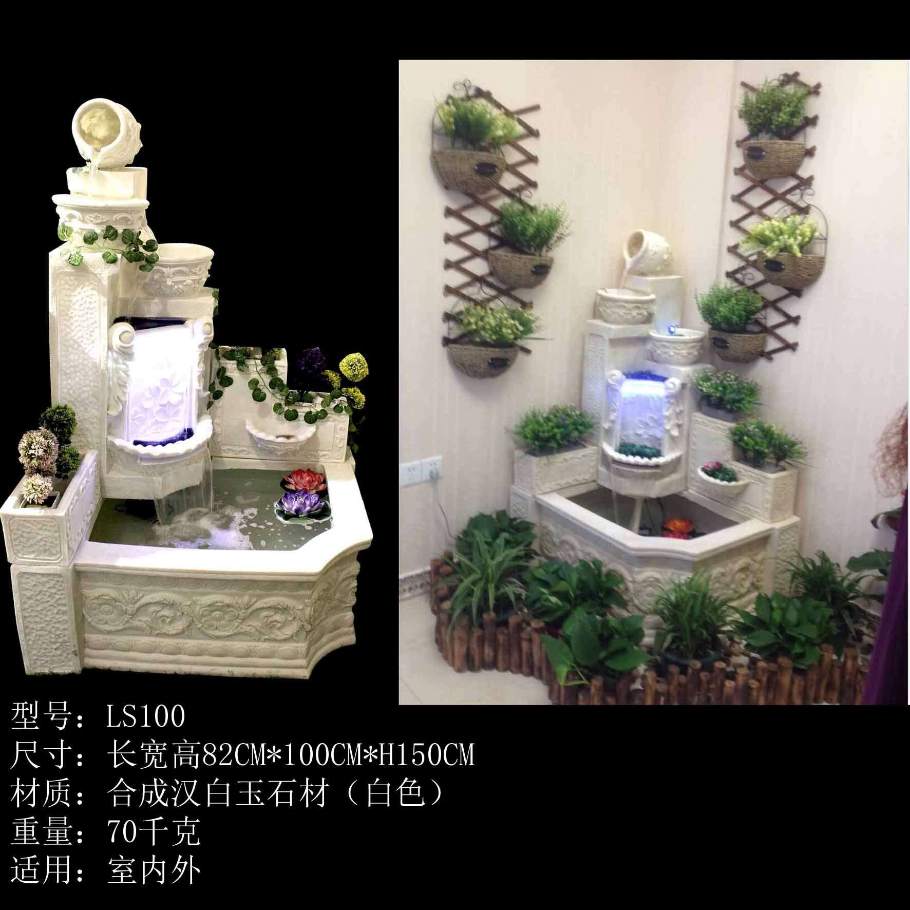 树脂欧式工艺品喷泉 砂岩别墅庭院水景室内加湿假山流水摆件喷泉