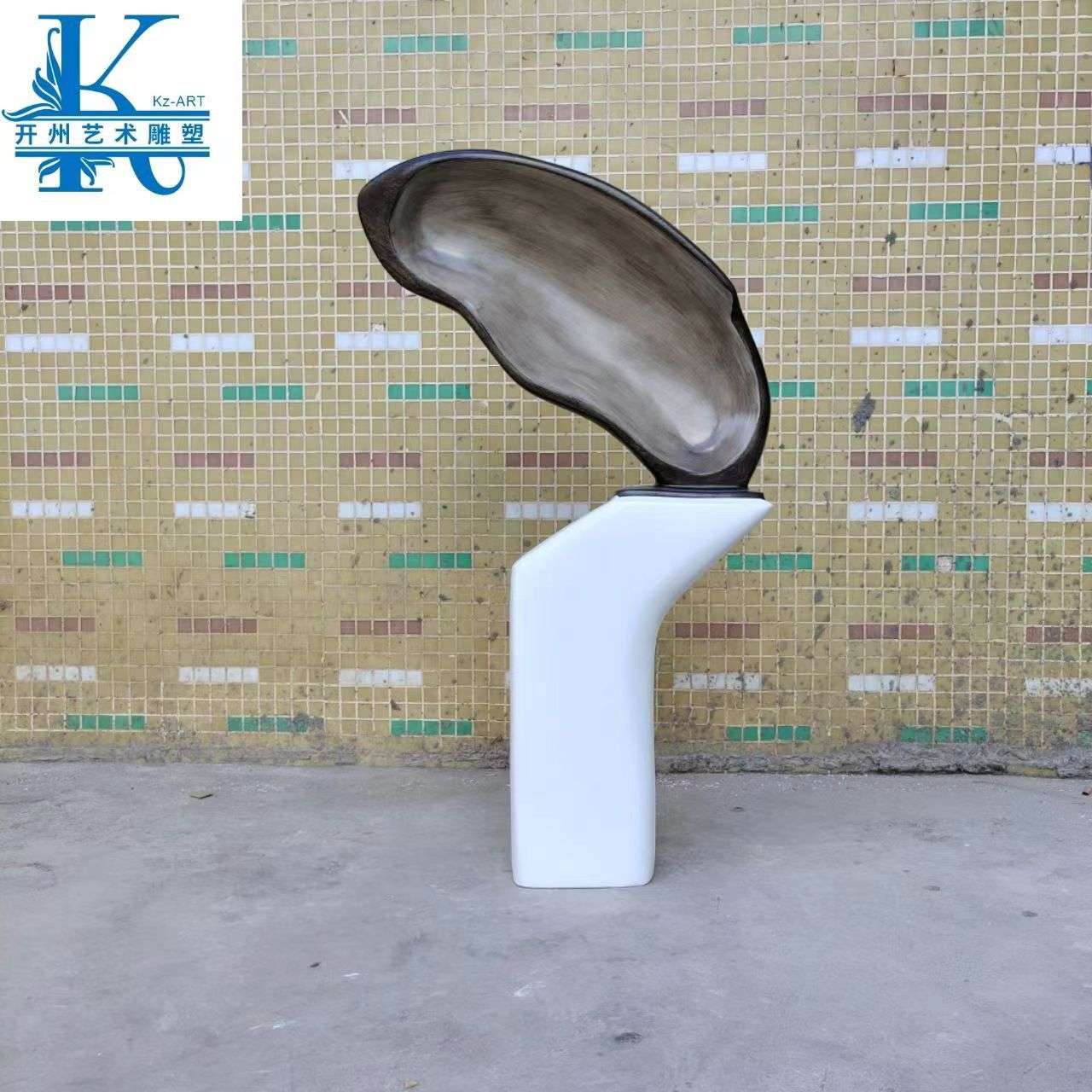 创意抽象雕塑艺术品摆件玻璃钢工艺品样板房售楼处大堂软装饰品