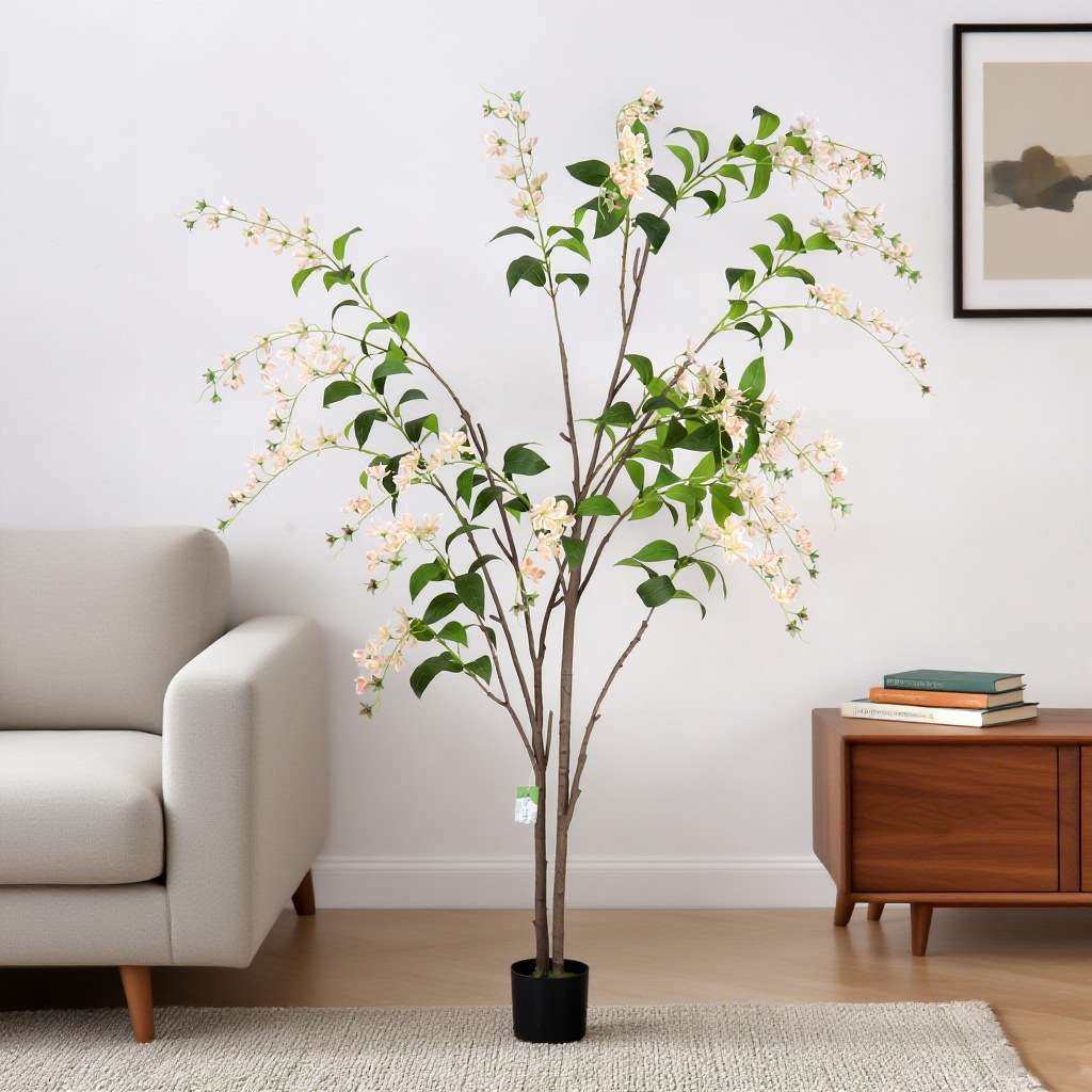 仿真绿植垂丝茉莉花树香槟色仿真植物盆栽酒店造景假绿植假花装饰,鲜花速递/花卉仿真/绿植园艺,割草机/草坪机,淘宝优惠券,粉丝福利购,淘宝优惠卷