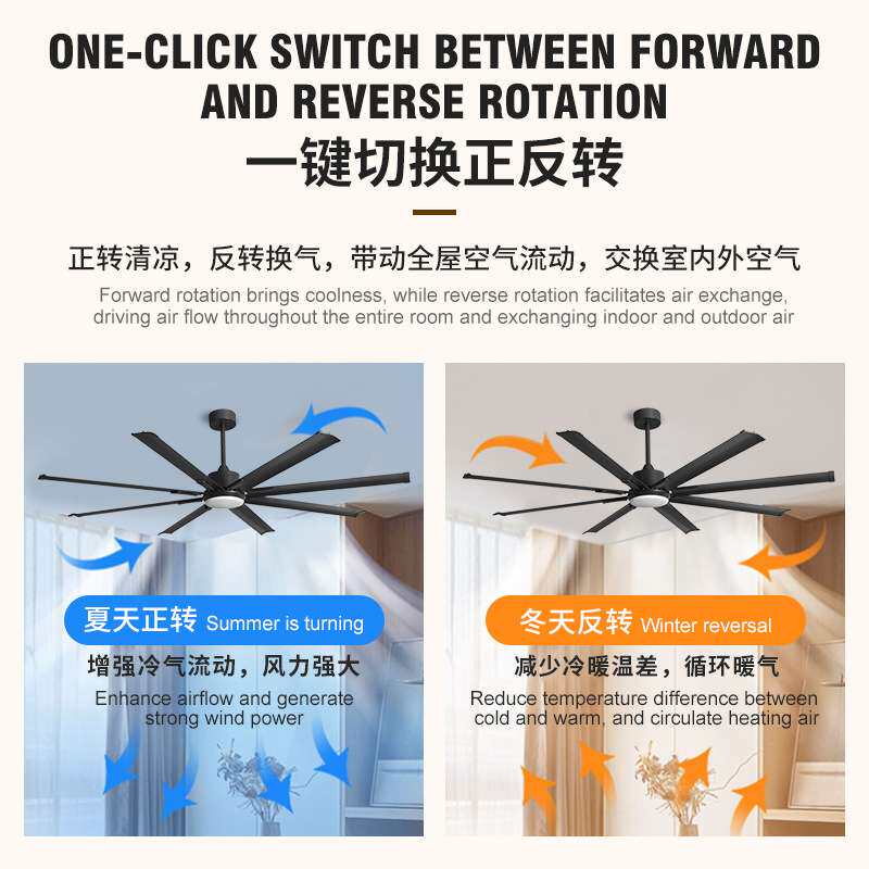 铝叶大吊扇灯客厅灯现代简约商用静音吊扇灯北欧餐厅电扇吊灯