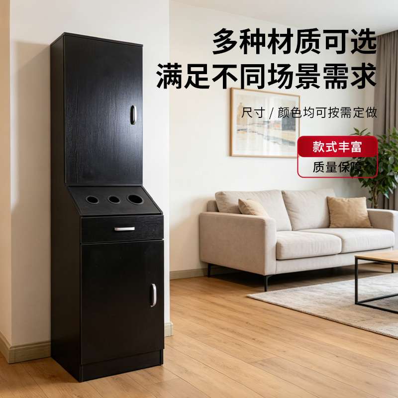 斜面高柜电视柜侧边柜酒柜立柜客厅储物展示书柜窄柜美发柜