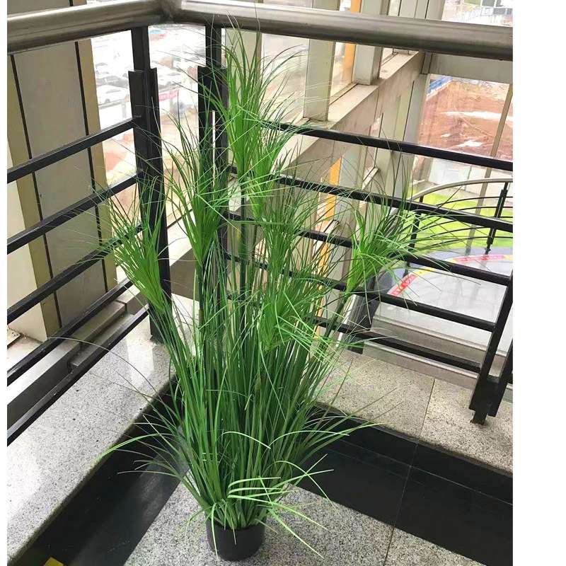 工厂店订货仿真芦苇盆栽洋葱草纯草装饰走道婚庆拍摄道具水竹盆栽