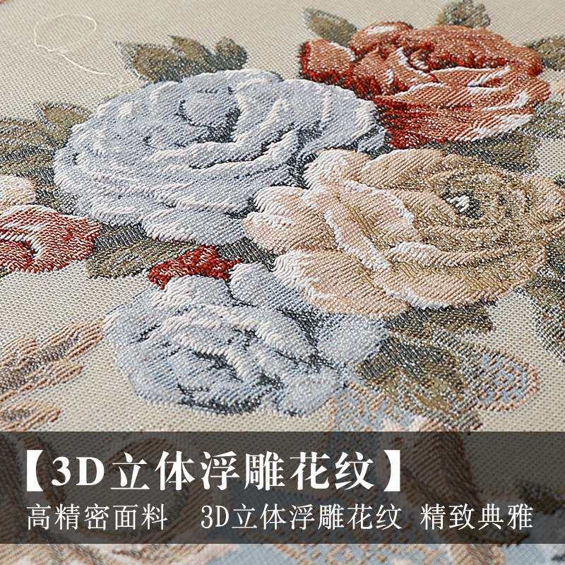 高端奢华圆桌桌布新中式圆形家用餐桌布轻奢复古布艺台布高级盖布