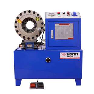 油研全自动扣管机H68卧式高压液压油管压管机缩管机扣压机啤喉机