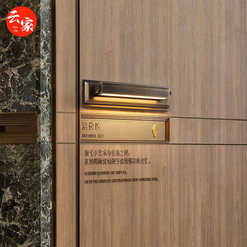 跨境全铜复古壁灯设计师怀旧照画酒店画廊商铺门口招牌灯门头灯