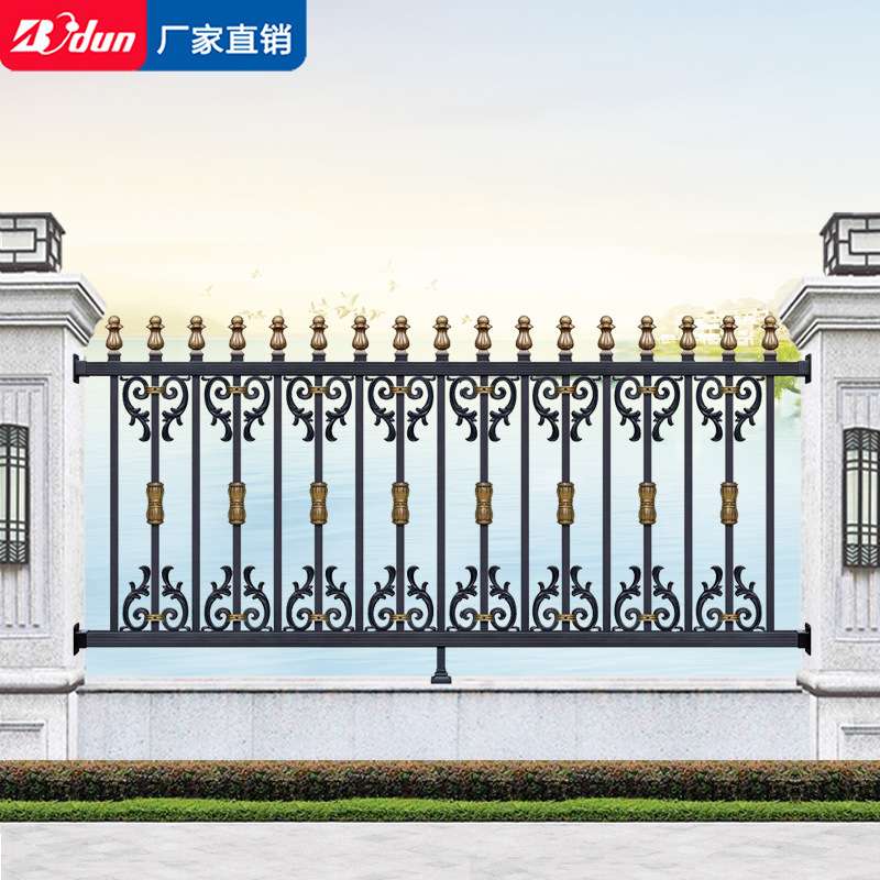 博盾铝合金护栏 别墅庭院栅栏铝艺围墙栏杆 欧式室外新款围栏工厂