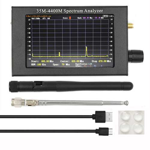 4.3英寸TFT彩色液晶屏 手持便携频谱分析仪35M-4400MHz 频谱仪
