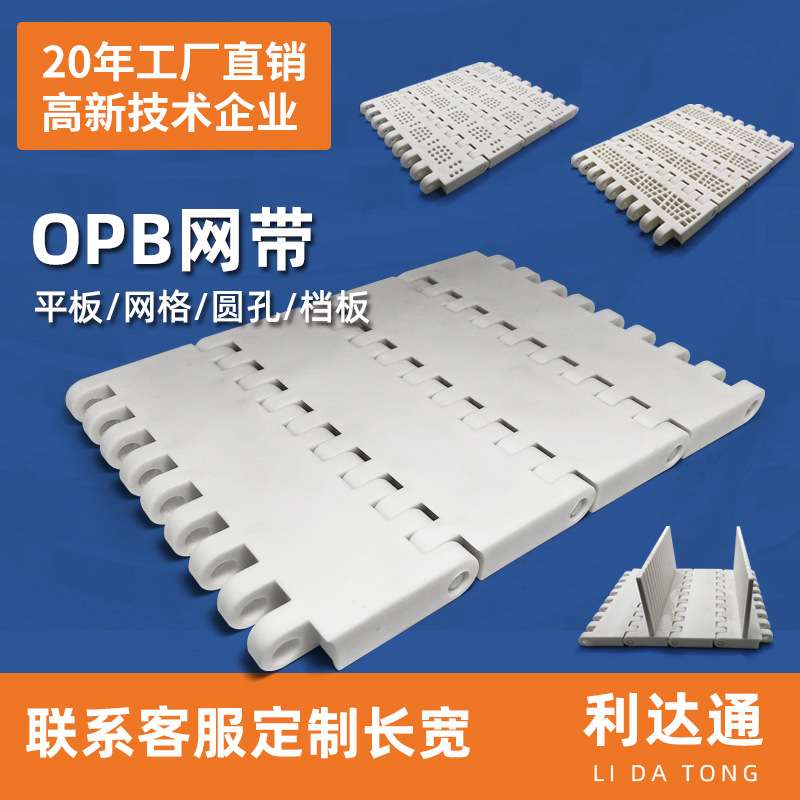 OPB网带/平板/网格/圆孔/档板/POM塑料输送网带 节距50.8厂家
