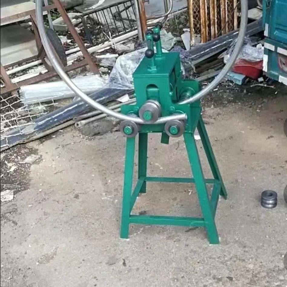 手摇不锈钢钢管弯管机器折圆方管圆管工具手动压滚圆滚弧机铁艺类