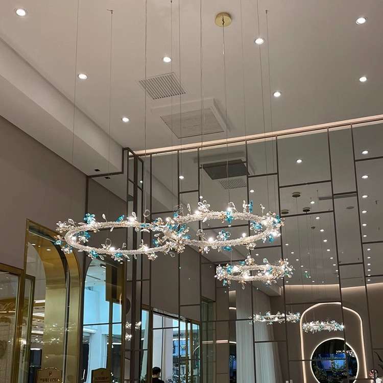 简约轻奢客厅水晶吊灯别墅个性法式创意设计师款餐厅奢华艺术灯具