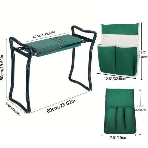 Foldable Garden Kneeling Chair With 2 Tool Bags Heavy