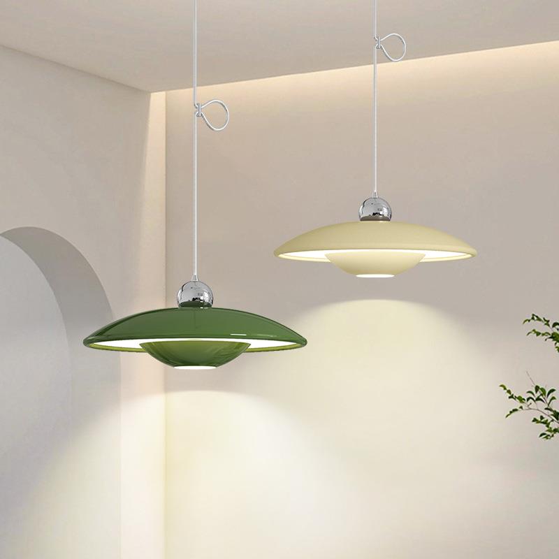 可移位吧台餐厅摇摆臂飞盘吊灯现代简约设计师款伸缩吊灯中山灯具