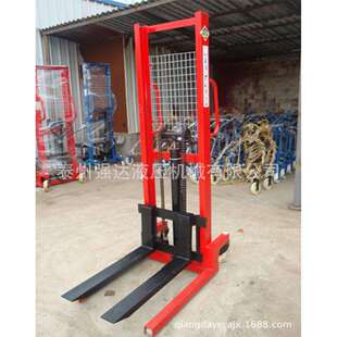 1吨升高1.6米手动液压堆高车 液压升高车 手动装卸车 堆垛车