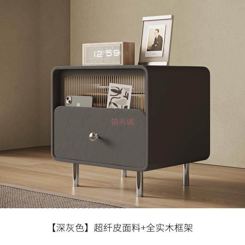 意式极简轻奢实木床头柜简约现代法式奶油风储物柜黑色皮质床边柜,鲜花速递/花卉仿真/绿植园艺,割草机/草坪机,淘宝优惠券,粉丝福利购,淘宝优惠卷