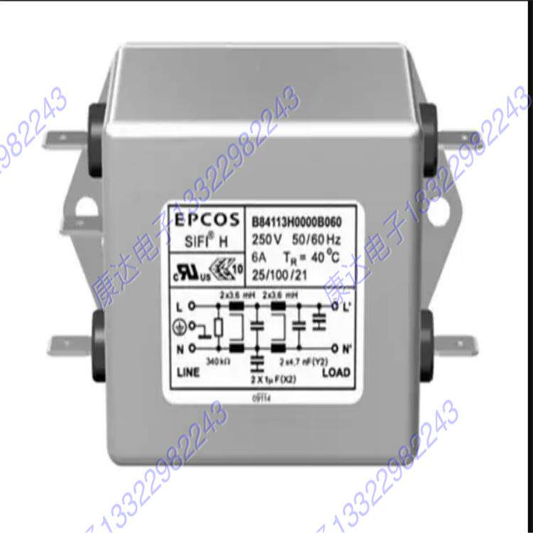 EPCOS 电源线滤波器B84142B0012R000 12A 250V