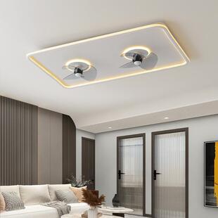 客厅风扇灯简约现代大气大厅主灯带风扇家用智能卧室吸顶电风扇灯