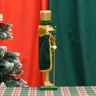 25新款38CM金绿运气的爱尔兰胡桃夹子实木装饰摆件工艺品圣诞摆件