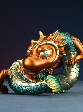 彩铜天之四灵四神兽青龙朱雀白虎玄武创意萌版瑞兽家居装饰品玄关