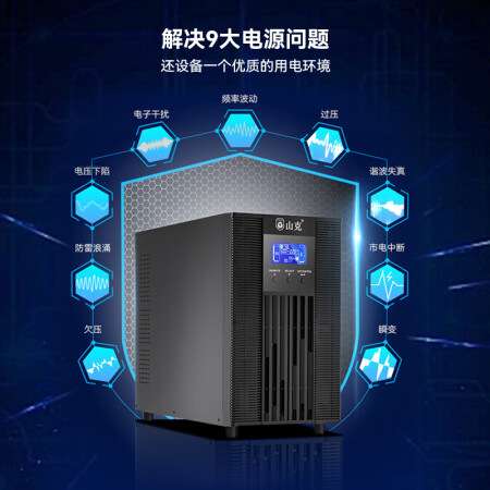 山克SC3K在线式不间断电源3000VA/2400W停电稳压应急备用ups电源