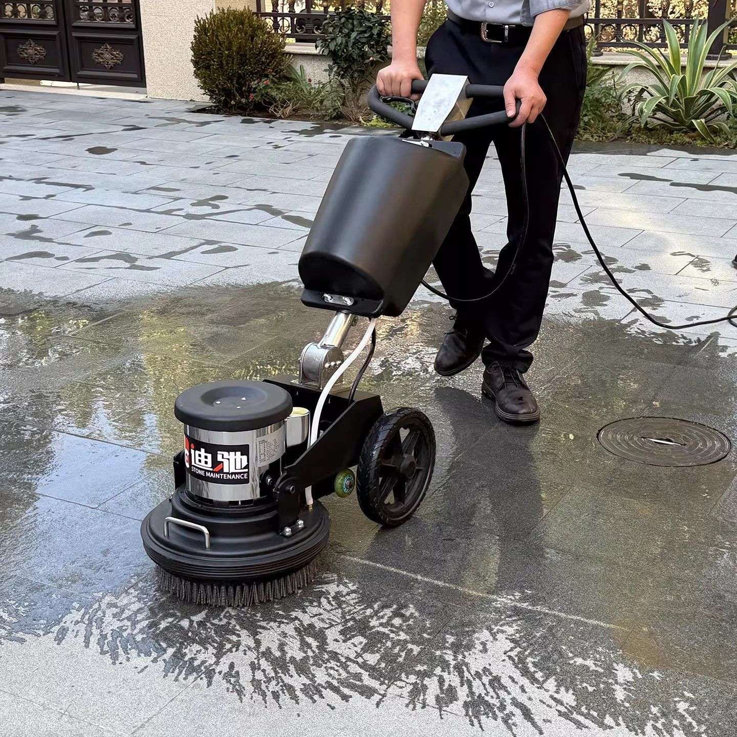 迪驰易控大理石抛光机家用石材地面结晶养护打磨机木地板打蜡机器